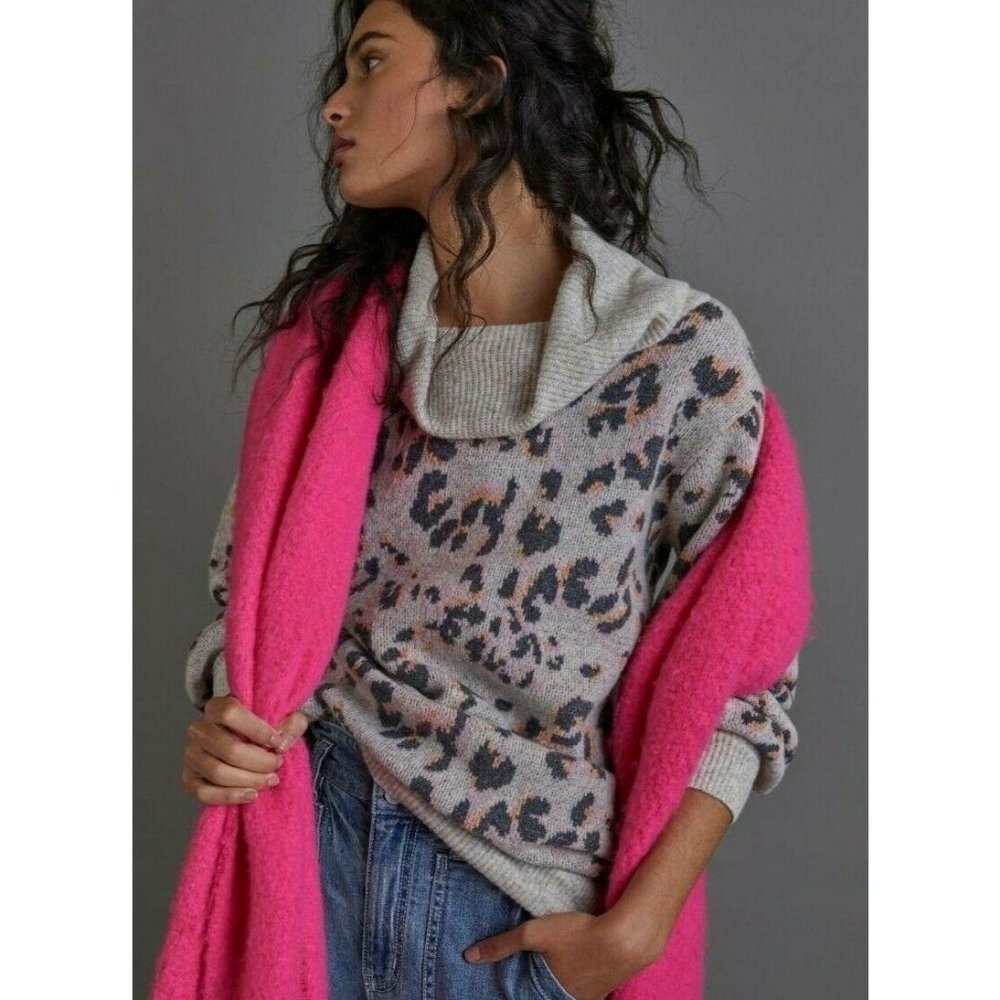 Anthropologie Emmy Cowl Neck Tunic Sweater Size L